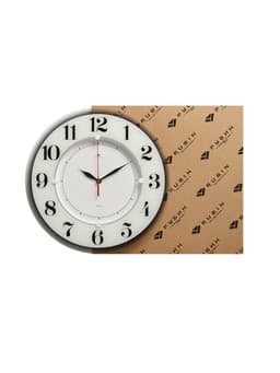 Часы настенные, интерьерные «Рубин», бесшумные, d=34 см, белые
