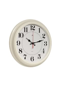 Часы настенные, интерьерные «Рубин», бесшумные, d=35 см, корпус белый