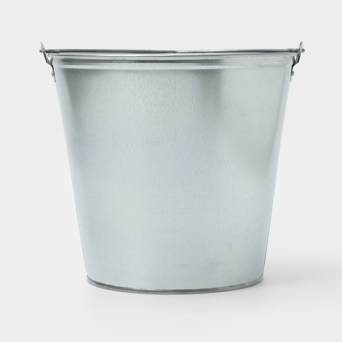 Ведро оцинкованное хозяйственное с ручкой, 15 л, d=33.5 см, h=30 см, ГОСТ