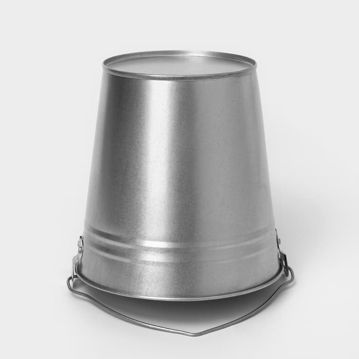 Ведро оцинкованное хозяйственное с ручкой, 5 л, d=21 см, h=20.5 см, ГОСТ