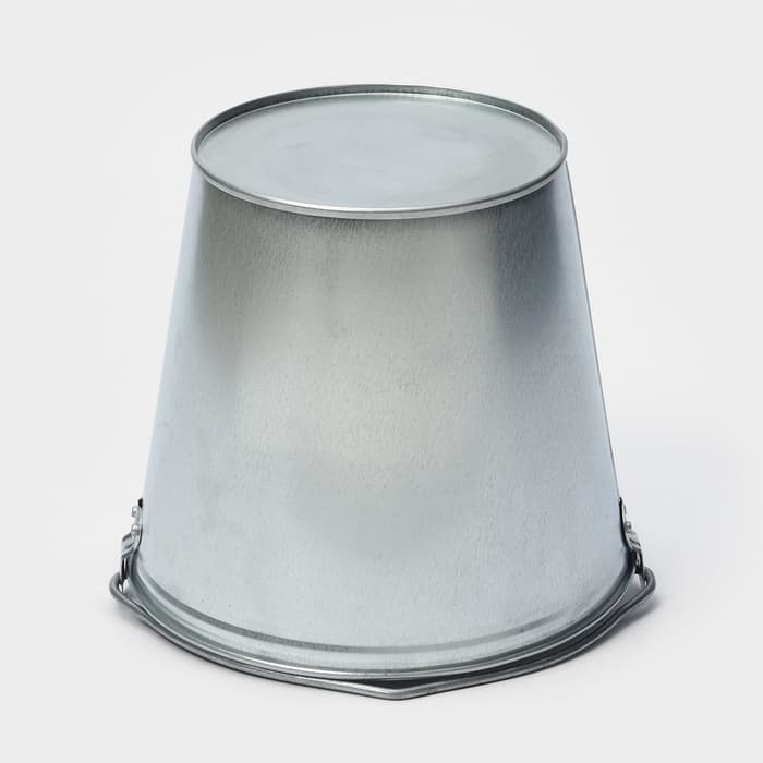 Ведро оцинкованное хозяйственное с ручкой, 7 л, d=24 см, h=24 см, ГОСТ