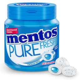 Жевательная резинка Mentos с жидким центром, со вкусом свежей мяты, 100 г