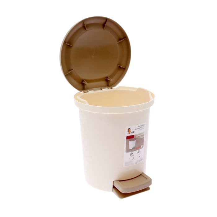 Ведро для мусора с педалью, 6 л, МИКС