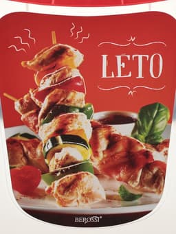 Контейнер для шашлыка c ручкой BEROSSI Leto, 6 л, пластик, прозрачный, крышка красная