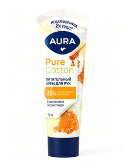 Крем для рук Aura Beauty «Питательный» с D-пантенолом и экстрактом мёда, 75 мл