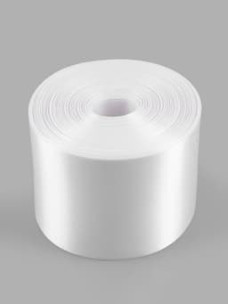 Лента атласная, 100 мм, 100±5 м, белая