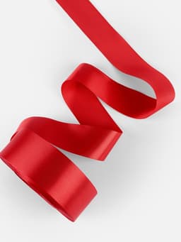 Лента атласная, 50 мм, 100±5 м, красная