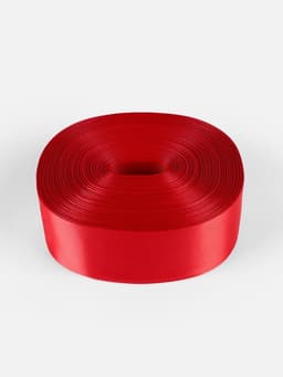 Лента атласная, 50 мм, 100±5 м, красная