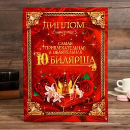 Диплом «Самая обаятельная и привлекательная юбилярша»