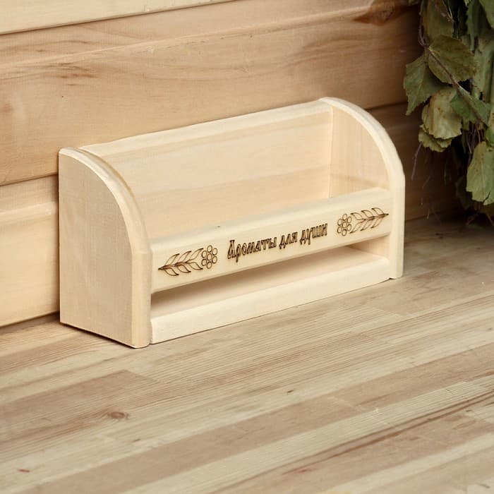 Полка для масел «Ароматы для души», 24×11 см, деревянная, «Добропаровъ»