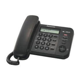Телефон проводной Panasonic KX-TS2356RUB, чёрный