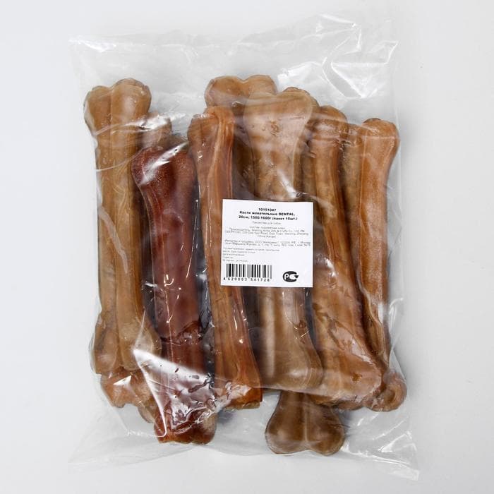 Косточка жевательная Triol DENTAL, 20 см, 1500-1600 г, 10 шт.