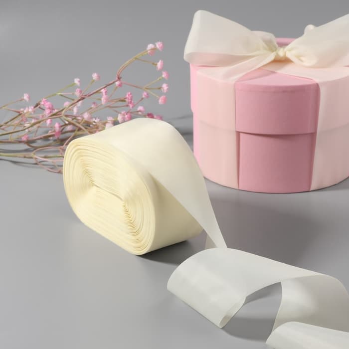 Лента капроновая, 50 мм, 100±5 м, айвори