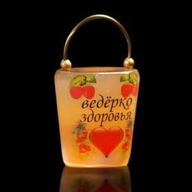 Фигурка - оберег «Ведёрко здоровья», селенит