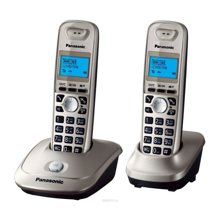 Радиотелефон Dect Panasonic KX-TG2512RUN, АОН, платиновый