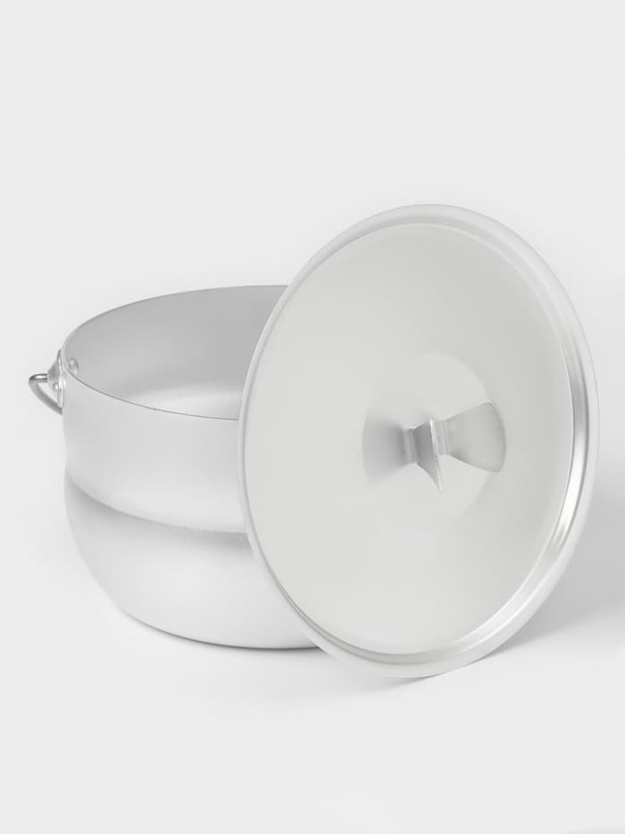 Котелок туристический, 2.5 л, с крышкой, штампованный алюминий