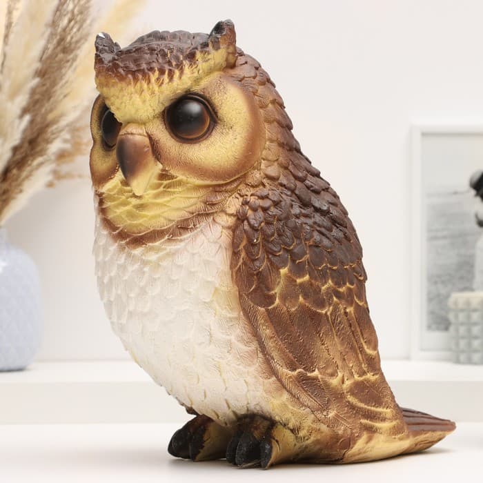 Копилка для денег «Сова средняя», гипс, 26×20×31 см