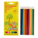 Карандаши цветные 12 цветов «Каляка-Маляка», трёхгранные