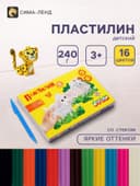 Пластилин 16 цветов 240 г «Каляка-Маляка», со стеком
