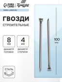 Гвозди ТУНДРА, строительные, ГОСТ 4028-63, без покрытия, 4×100 мм, 5 кг