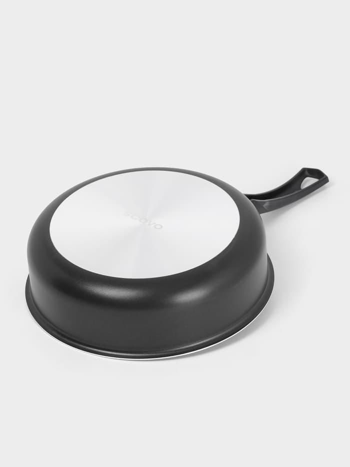 Сотейник Promo, 2.8 л, d=24 см, стеклянная крышка, антипригарное покрытие, алюминий, чёрный