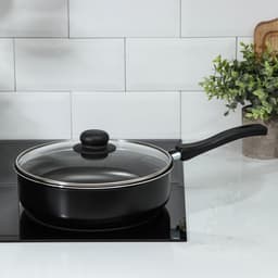 Сотейник Promo, 2.8 л, d=24 см, стеклянная крышка, антипригарное покрытие, алюминий, чёрный