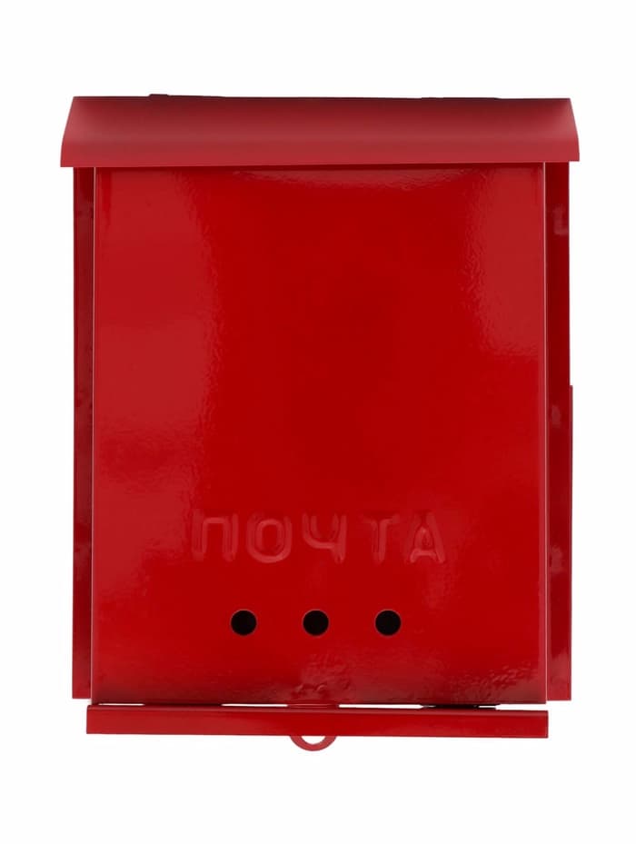 Ящик почтовый без замка (с петлёй), вертикальный, «Почта», бордовый