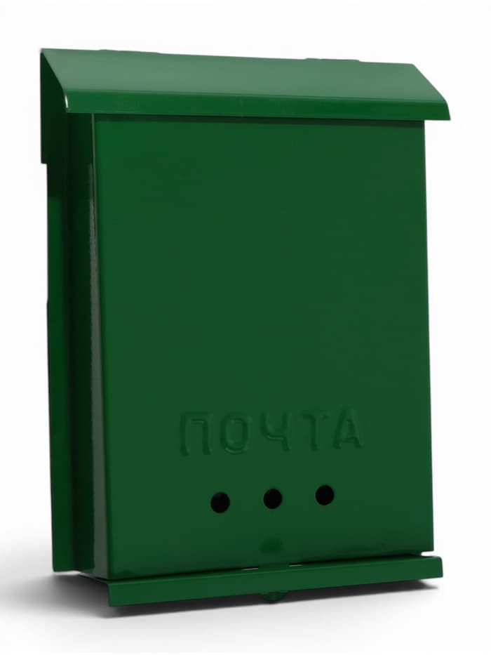 Ящик почтовый «Почта», вертикальный, без замка (с петлёй), зелёный
