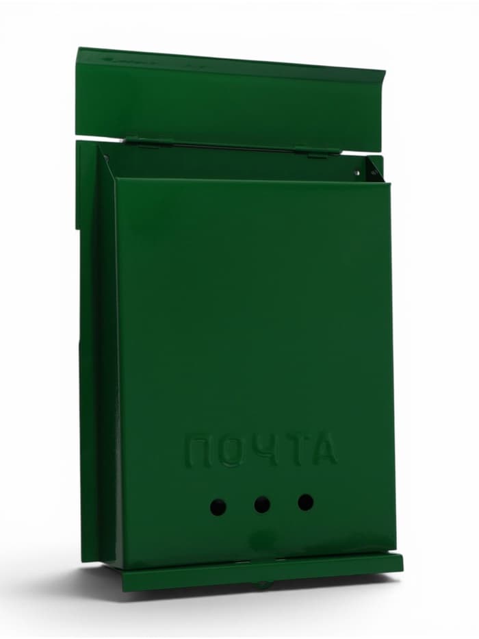 Ящик почтовый «Почта», вертикальный, без замка (с петлёй), зелёный