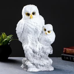 Копилка для денег «Совы полярные», полистоун, 20×18×36 см