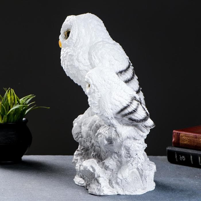 Копилка для денег «Совы полярные», полистоун, 20×18×36 см