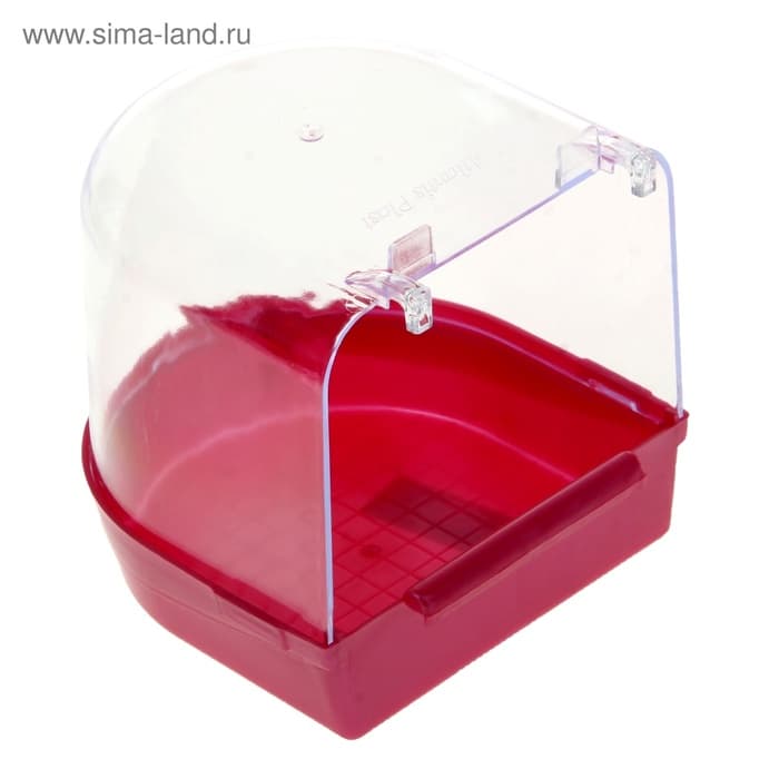 Купалка для птиц, 145×136×140 мм, пластик, цвет МИКС