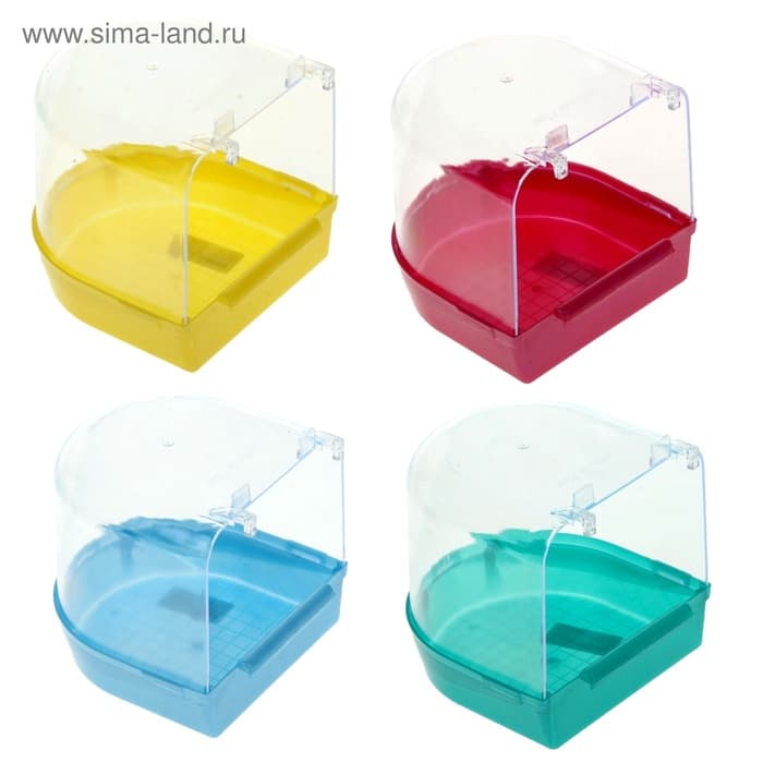 Купалка для птиц, 145×136×140 мм, пластик, цвет МИКС