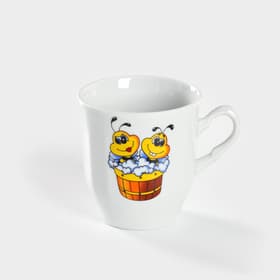 Кружка детская Добрушский завод «Пчёлы», 250 мл, фарфор, белая, рисунок МИКС
