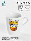 Кружка детская Добрушский завод «Пчёлы», 250 мл, фарфор, белая, рисунок МИКС