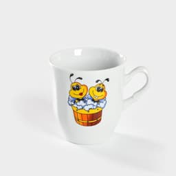Кружка детская Добрушский завод «Пчёлы», 250 мл, фарфор, белая, рисунок МИКС