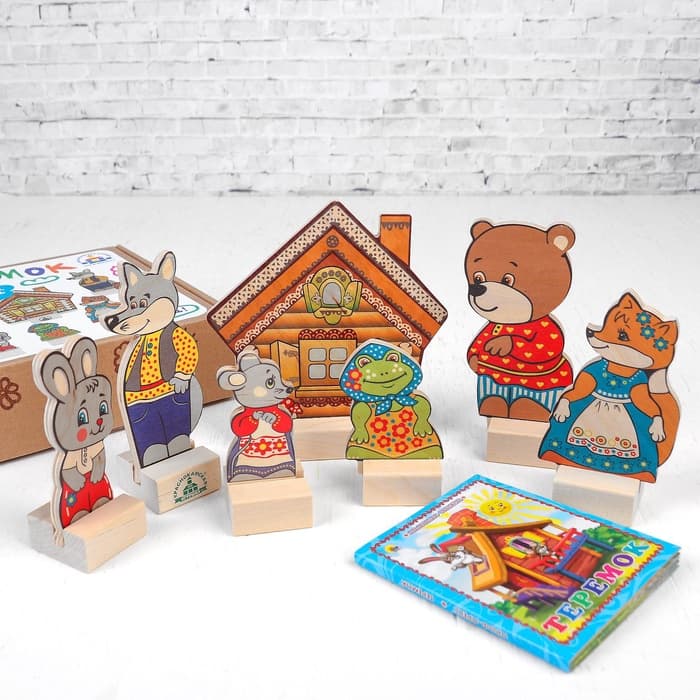 Театр на столе Краснокамская игрушка «Теремок» ( микрогофра )