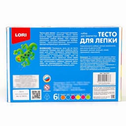 Тесто для лепки «Пластишка № 1», 6 цветов по 80 г