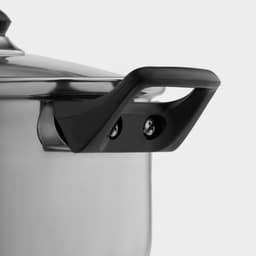 Кастрюля Доляна «Чёрная ночь», 2.2 л, d=18 см, с крышкой, капсульное дно, нержавеющая сталь, хромированная