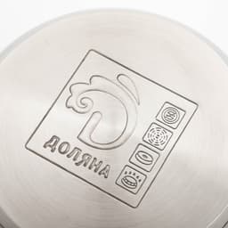 Кастрюля Доляна «Роскошь», 2.2 л, d=19 см, со стеклянной крышкой, капсульное дно, нержавеющая сталь, хромированная