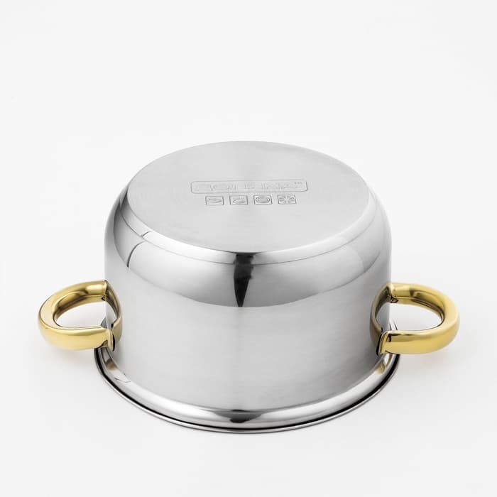 Кастрюля Доляна «Роскошь», 2.2 л, d=19 см, со стеклянной крышкой, капсульное дно, нержавеющая сталь, хромированная