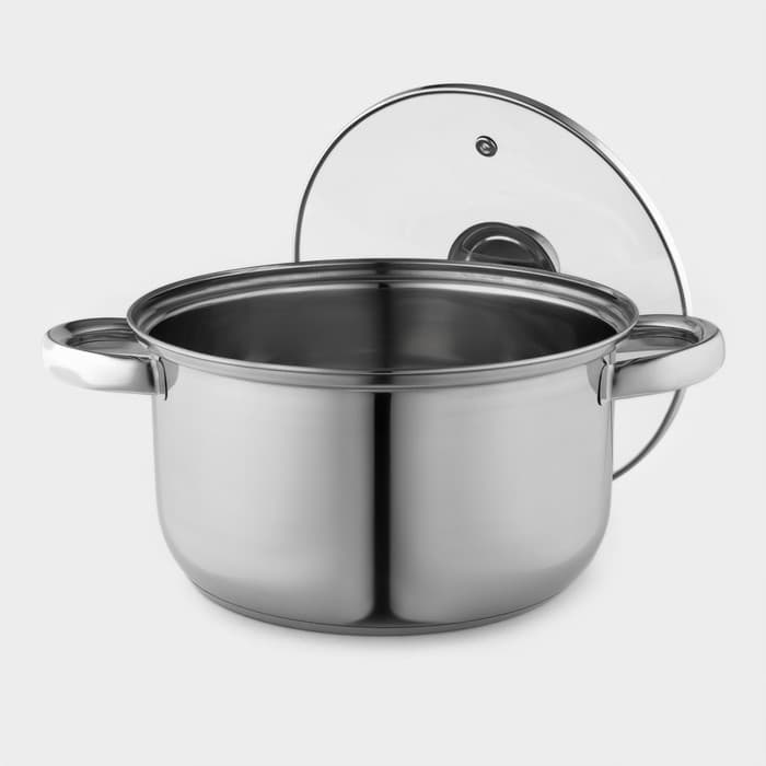 Кастрюля Доляна «Классика», 3 л, d=20 см, с крышкой, капсульное дно, нержавеющая сталь, хромированная