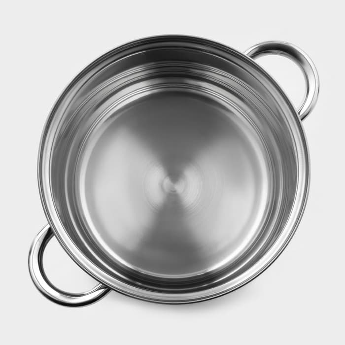 Кастрюля Доляна «Классика», 3 л, d=20 см, с крышкой, капсульное дно, нержавеющая сталь, хромированная