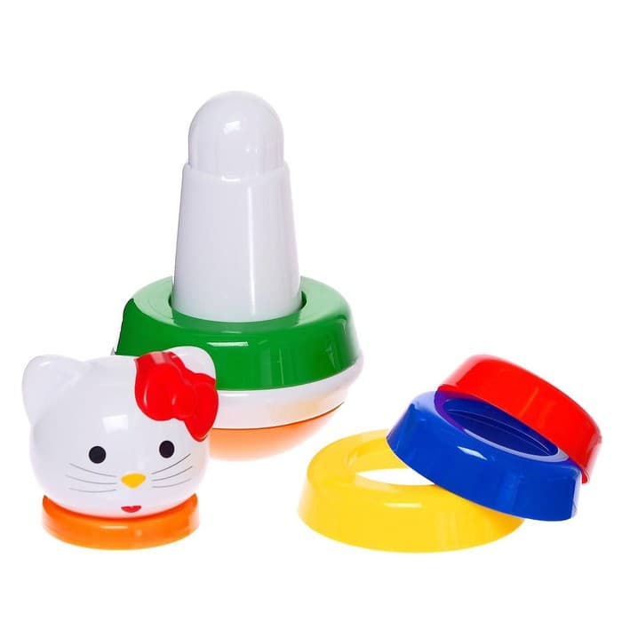 Пирамидка детская STELLAR «Неваляшка», МИКС