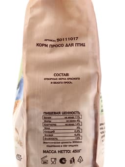 Корм Triol для птиц, просо, 450 г