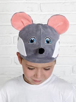 Шапка карнавальная «Мышка», велюр, хлопок, р-р 52-57