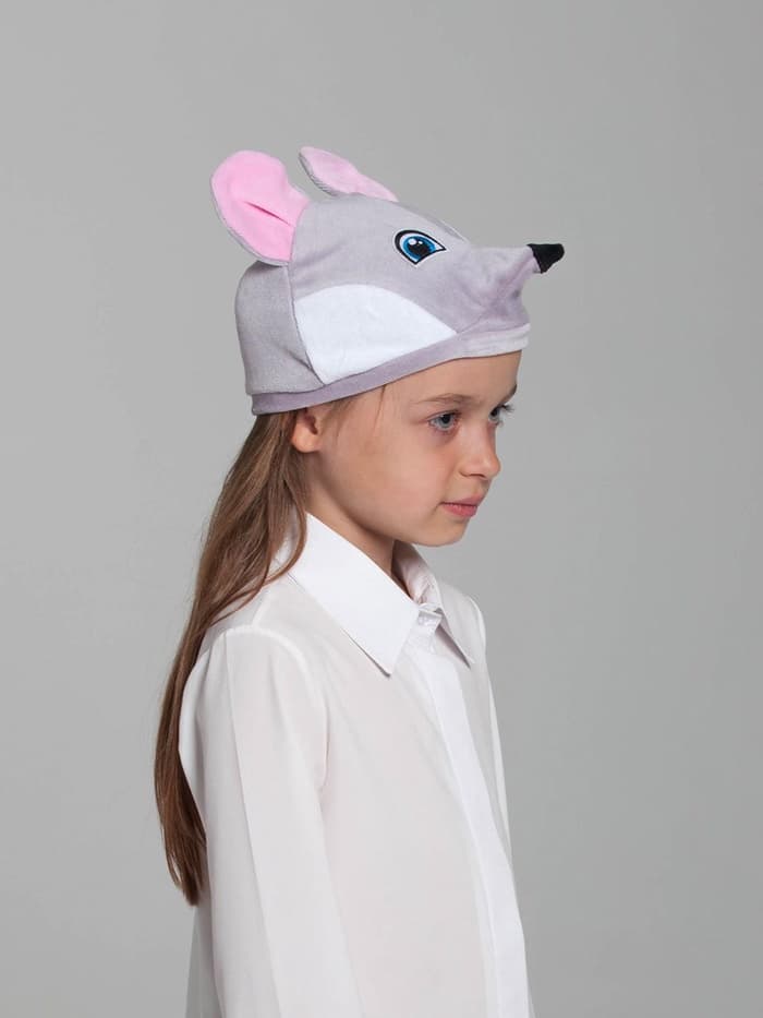 Шапка карнавальная «Мышка», велюр, хлопок, р-р 52-57