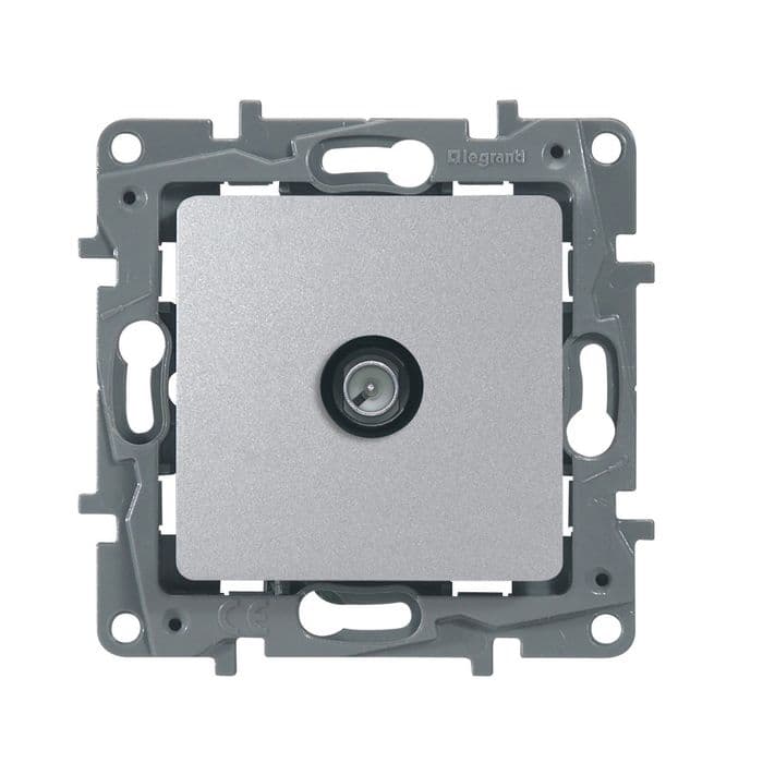 Механизм розетки TV СП Legrand Etika Plus, 2 дБ с топологией «звезда», алюминий