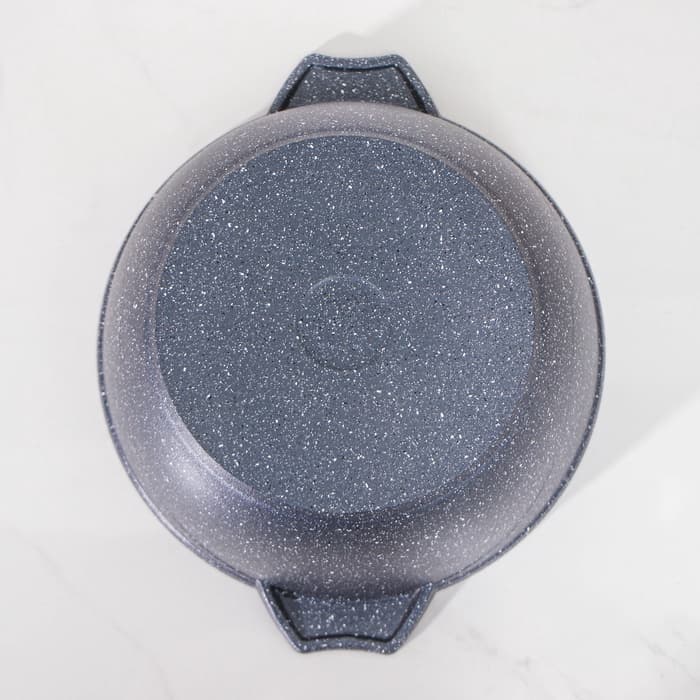 Кастрюля Мечта «Гранит», 3 л, d=22 см, со стеклянной крышкой, антипригарное покрытие, литой алюминий, серая