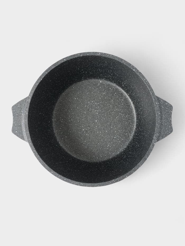 Кастрюля Мечта «Гранит», 3 л, d=22 см, со стеклянной крышкой, антипригарное покрытие, литой алюминий, серая